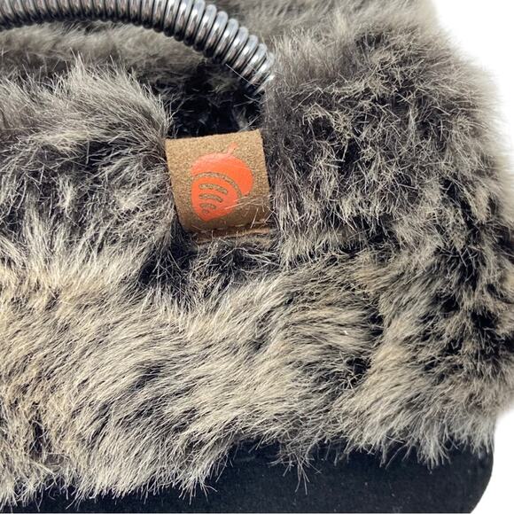 Acorn Original Moccasins In Charcoal Faux Fur Women’s Size 5-6 - Picture 5 of 9